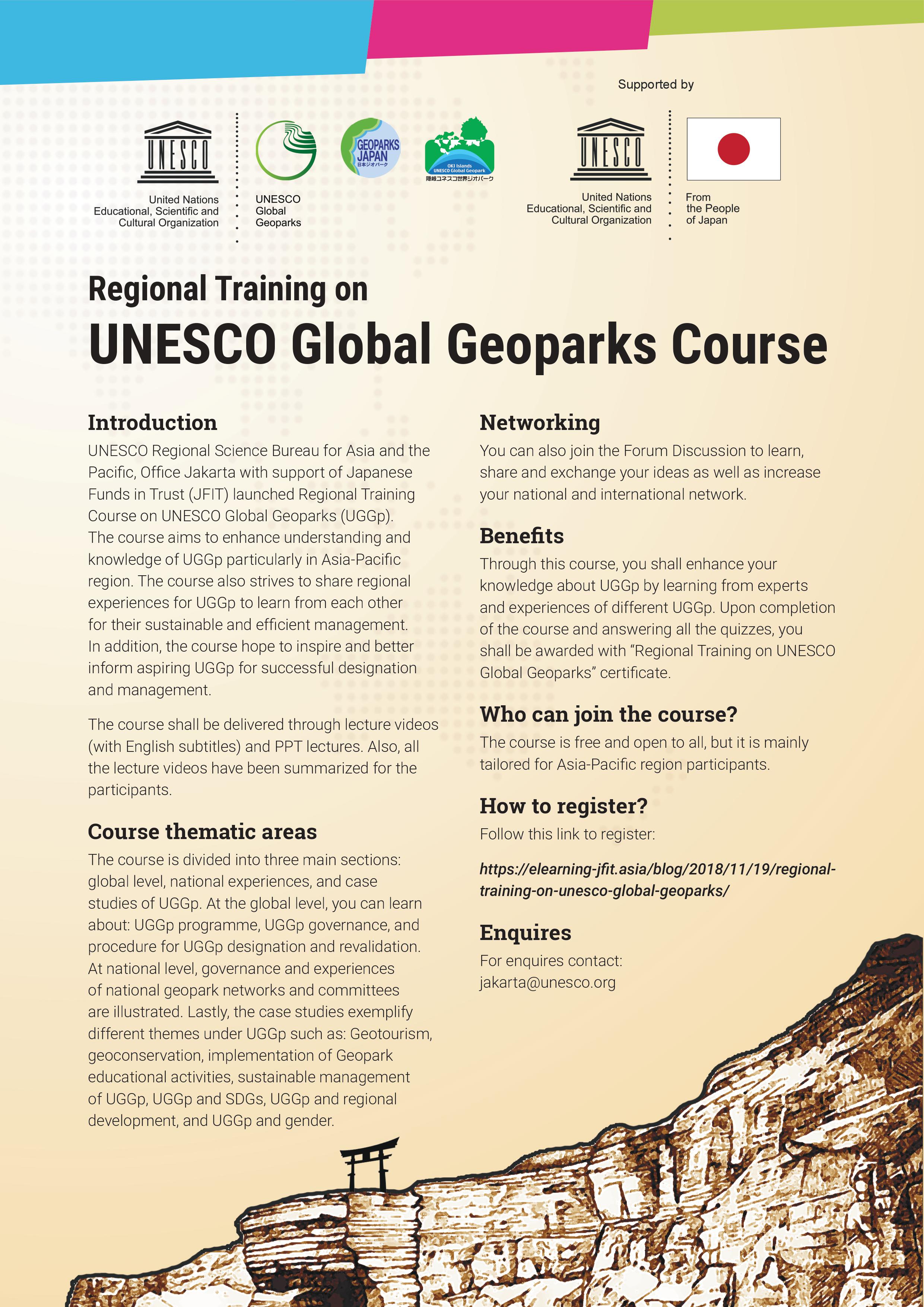 Regional Training on UNESCO Global Geoparks (2018)